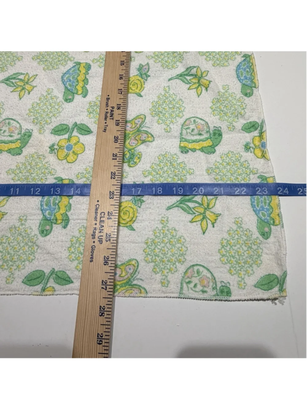 VTG Riegel Baby Security Blanket 23x27‎ Cotton Turtle Butterfly Floral USA READ